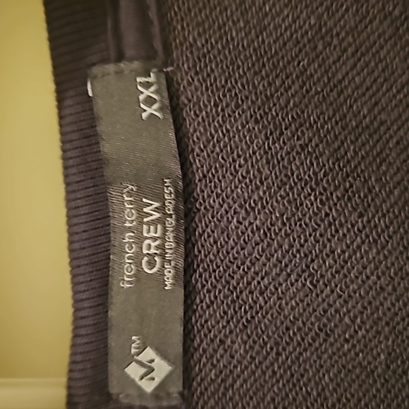 Crew French Terry Sweatshirt, NWOT, 2XL, Silver Grey Color - Picture 2 of 5